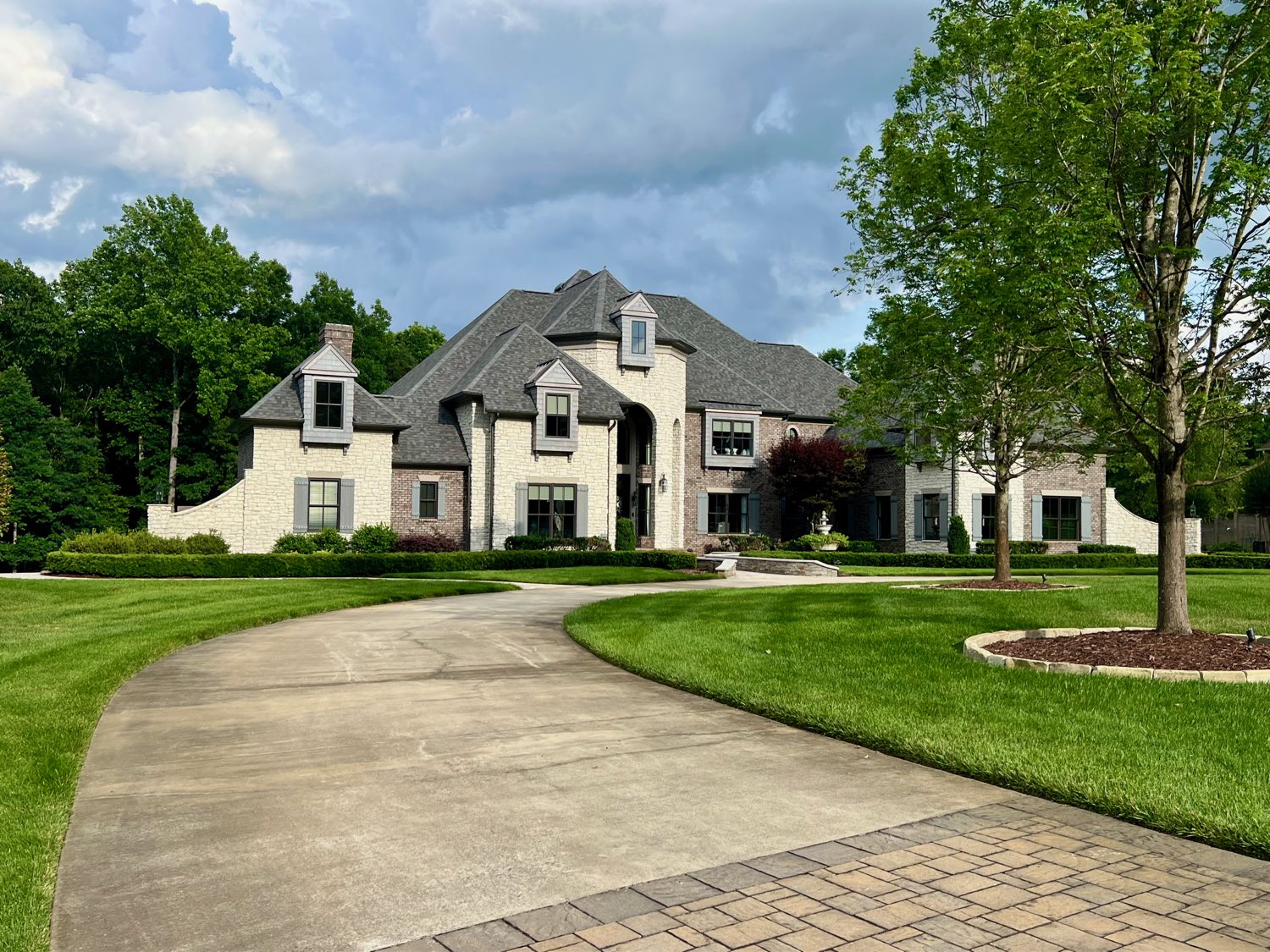 A stately custom stone home in Pine Creek